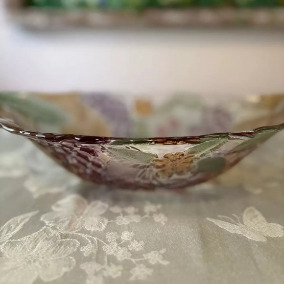 Vintage  Mikasa Savior Vivre Fruit Cornucopia Scalloped Bowl 13" - Picture 2 of 6